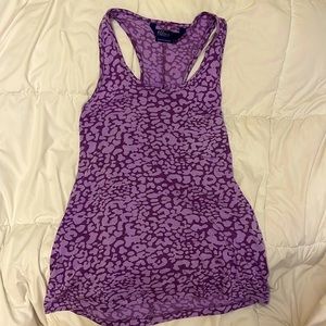 used purple cheetah tank top